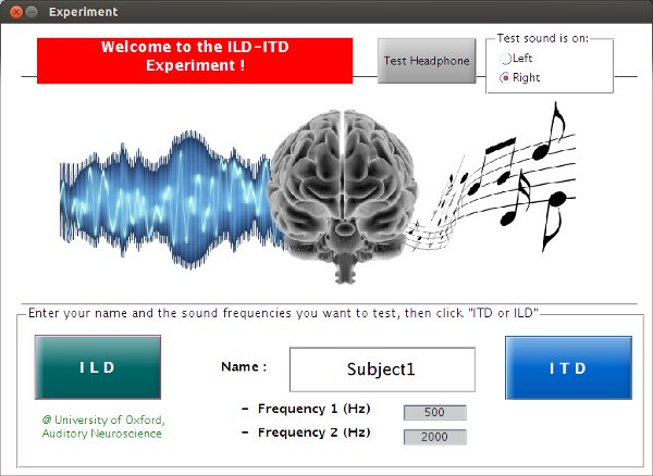 ITD-ILD-experiment main screen